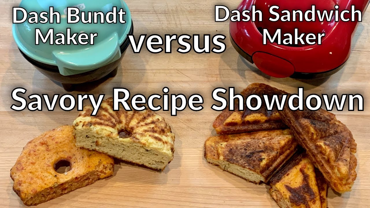 Dash Mini Bundt Vs Sandwich Maker The Savory Recipe Showdown Youtube