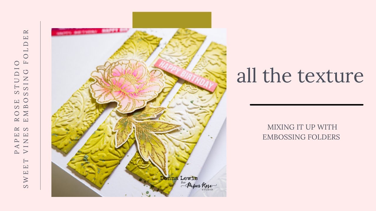 cardmaking with embossing folders for textured backgrounds - YouTube