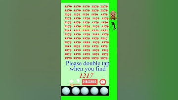 Spot (Find) 1217 in 5 seconds, #observation  #skills , Visual Test,  #search #puzzle #shorts #quiz