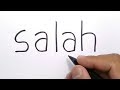 VERY EASY ! how to turn words SALAH into CARTOONS for KIDS / world cup 2018 russia