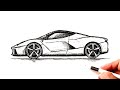 How to draw a ferrari  car drawing