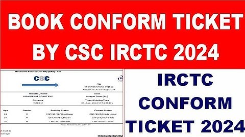CSC IRCTC TICKET BOOKING NEW PROCESS 2024 | IRCTC TICKET BOOKING #csc #cscvle #cscupdate #cscnews