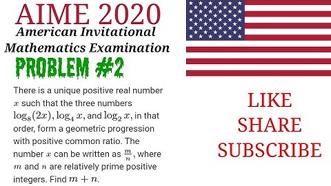 Problem on Logarithm in AIME | AIME 2020 Problem 2 | @sharpenyourbrain6297