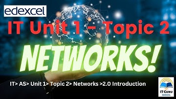Edexcel IAL - AS - Information Technology - Unit 1 - Topic 2  Networks Introduction