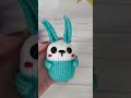 Easter Bunny Knitting, Cute Knitted Bunnies, DIY Easter Decor & Gift #Shorts