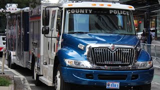 Westchester County Police Emergency Service Unit 1 Leaving A Drill In Midtown, Manhattan, New York.