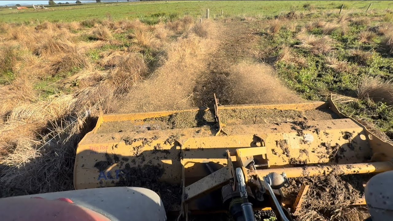 Mulching Rushes, Silage in The Drains 