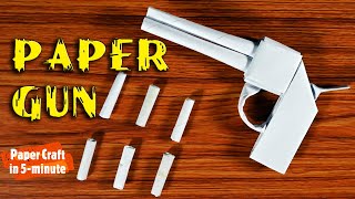 paper gun without glue | paper gun making simple | @papercraftin5minute