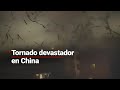 ¡Insólito! Devastador tornado y granizo gigante azotan a China