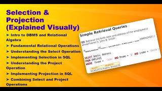SQL Made Easy: Selection & Projection (Relational Algebra Explained Visually)