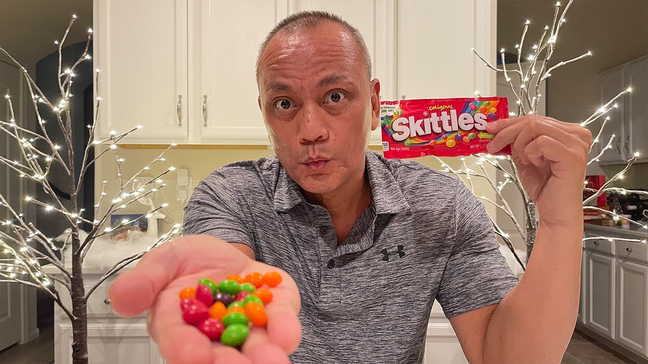 👂 ASMR SKITTLES ORIGINAL CANDIES (5 FLAVORS) AND EATING SOUNDS 👂 FULL ...