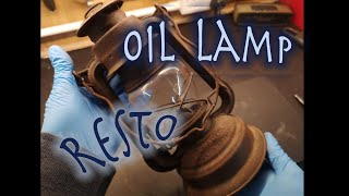 Very Rusty Vintage Oil Lamp Restoration