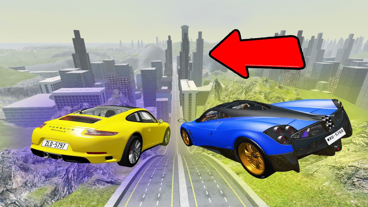 КТО ДАЛЬШЕ ПРЫГНЕТ? КРУШЕНИЯ МАШИН В ИГРЕ БИМЕНДЖИ ДРАЙВ! Гоша и Чичь ...