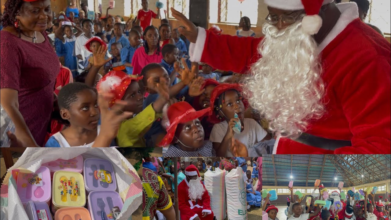 «Дед Мороз» 🎅🏽 — Епископ Агапитус приносит рождественские 🎄 подарки 🎁 детям католических школ.