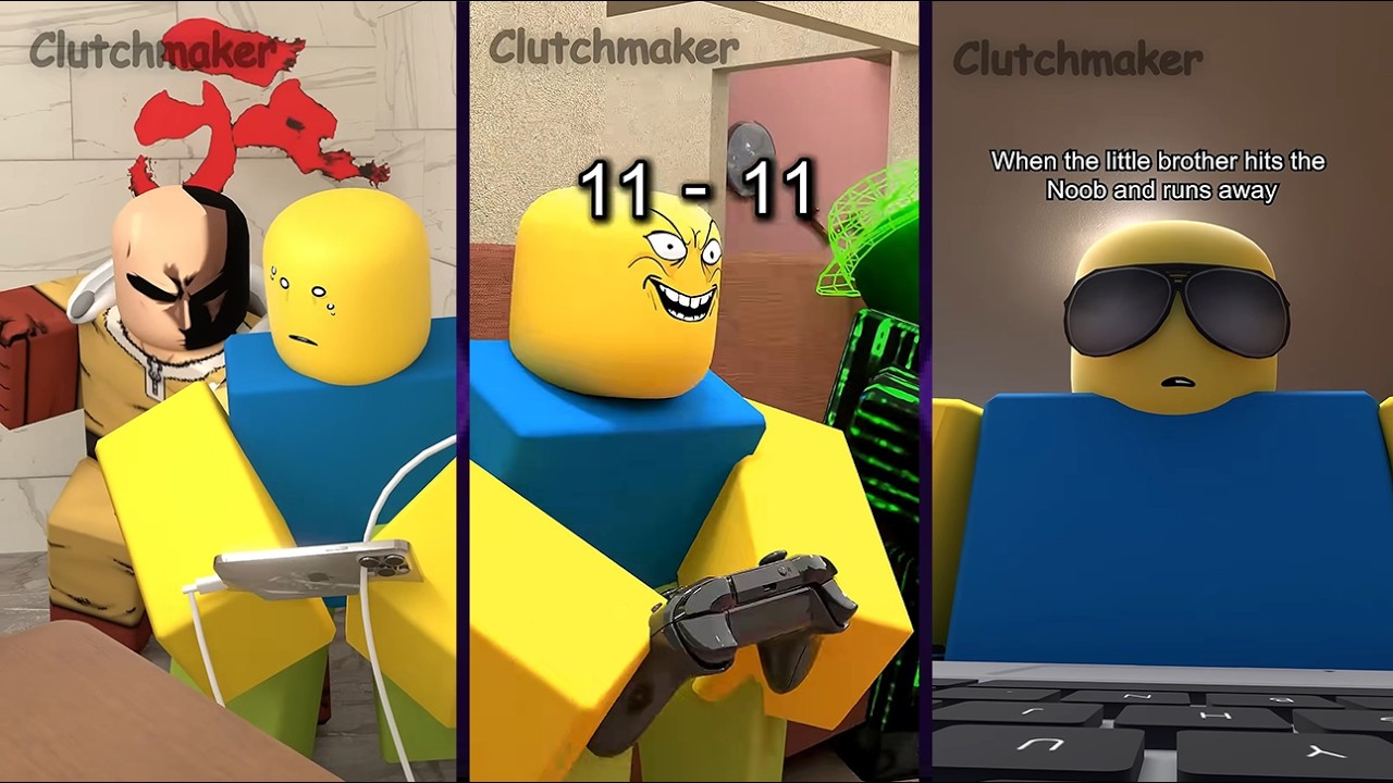 When the little brother hits the Noob and runs away 🥶 - Roblox Dead ...