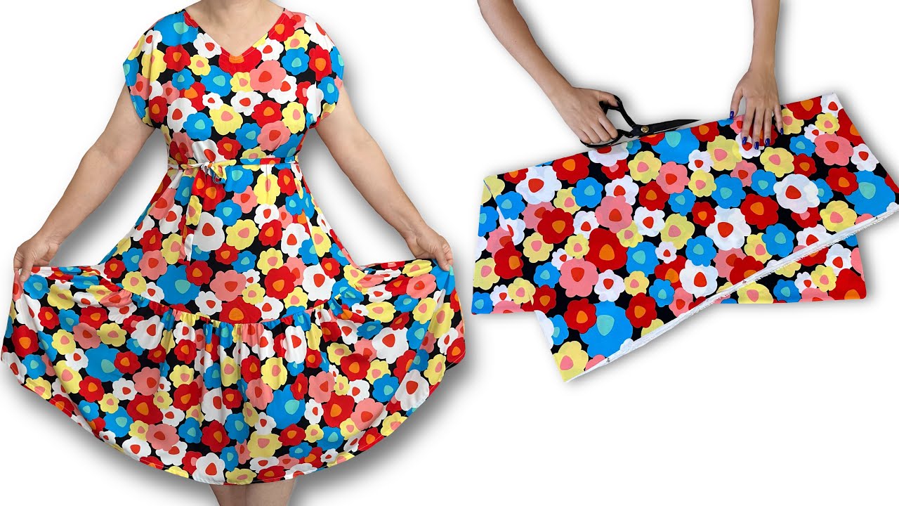 2 способа носить ✂️ Вырезать и сшить красивое платье самым простым способом!