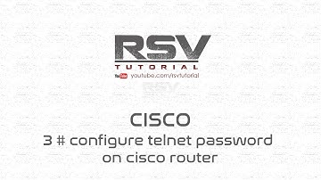 CISCO # 3 how to set telnet password on cisco router