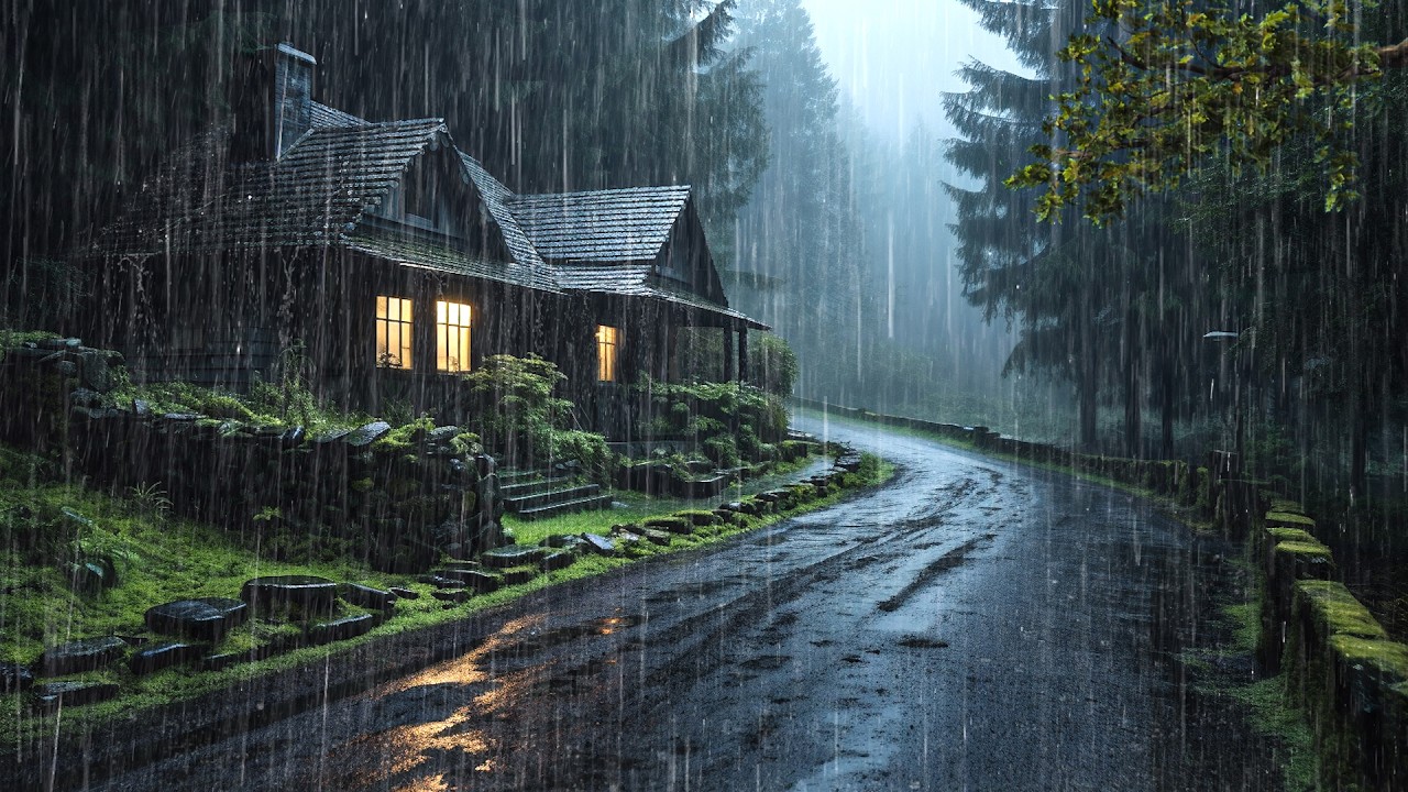 Sonido de Lluvia Relajante para Dormir en 10 Minutos - Lluvia y Truenos en Bosque, ASMR #208