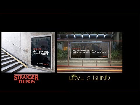 Des spoilers de séries Netflix affichés dans la rue pour dissuader de sortir