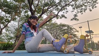 Pengalaman Pertama Nayfa Pakai Sepatu Roller Skates Baru Di Taman