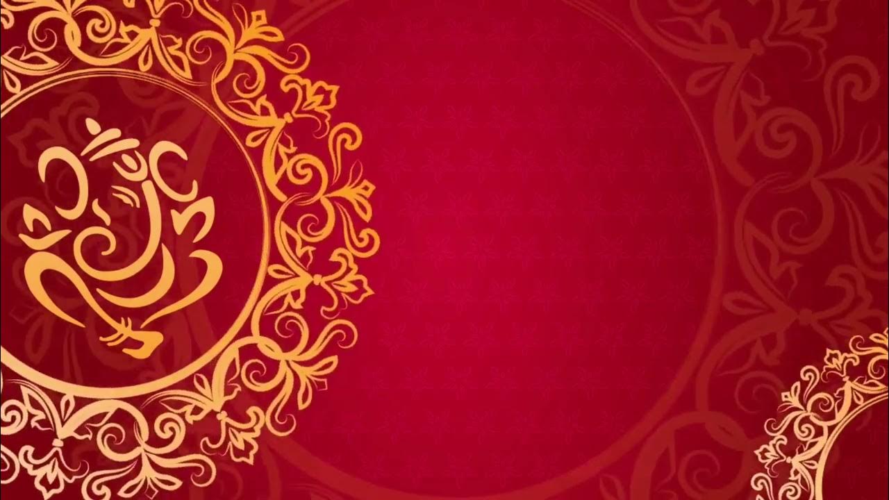 FULL HD Royal Title Indian Wedding Invitation Background Video Animation  Ganesha ji 2 - YouTube