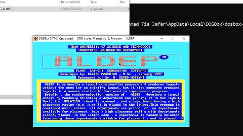 PANDUAN PENGGUNAAN ALDEP MENGGUNAKAN DOSBox - Facility Design