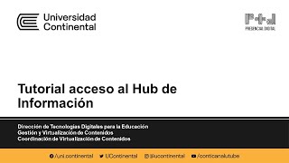 Tutorial Acceso al hub de información