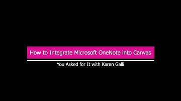 Integrating OneNote into Canvas