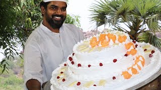Pineapple cake || Steps Cake with out oven for kids || Nawabs kitchen