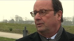 Autisme : Visite de François Hollande dans l'usine Novandie à Auneau (Eure-et-Loir)