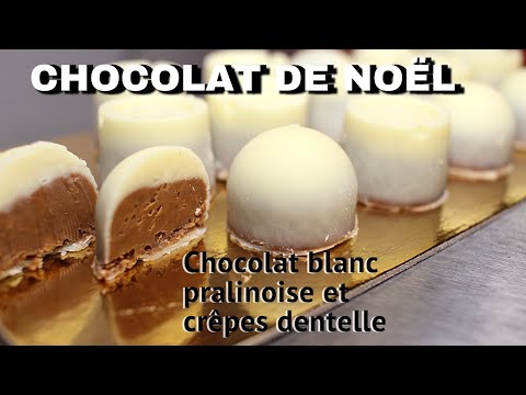 Recette - Chocolat blanc cœur praliné noisette en vidéo 