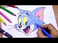 رسم شخصية توم من الكرتون الرائع توم وجيري