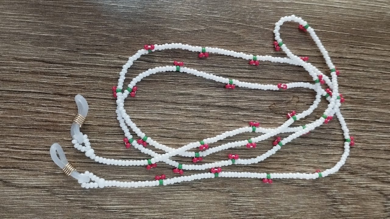 cómo hacer porta gafas de cerezas con MOSTACILLAS , paso a paso,