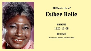 Esther Rolle Movies list Esther Rolle| Filmography of Esther Rolle
