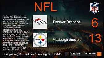 NFL results Denver Broncos vs Pittsburgh Steelers Game Week 2 thumbnail