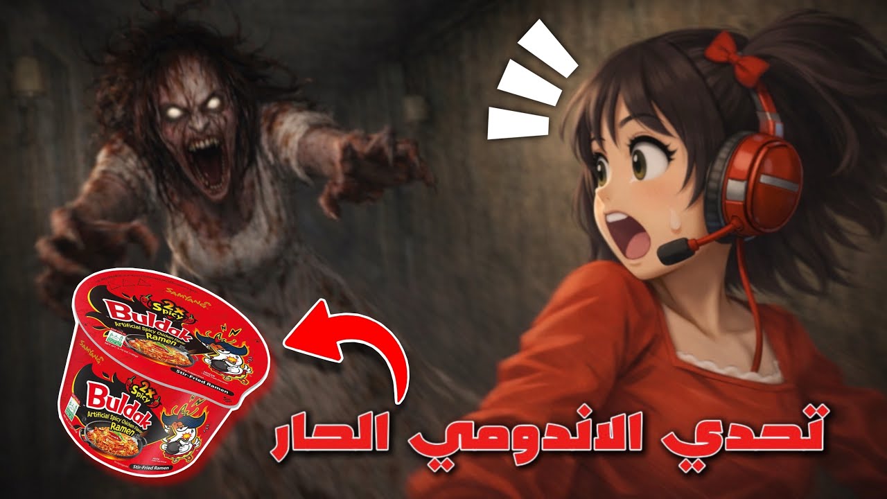 تحدي الاندومي الحار 😭🔥 طلعنا وجهنا 🫣؟؟ متنا من الحرارة 🥵 || DEVOUR | لولي و جوجي | 