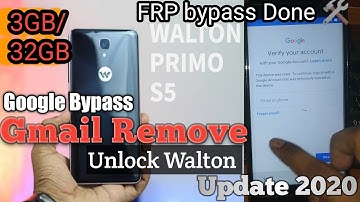 Walton Primo S5 Google Account Remove | FRP Bypass | Update 2020 #Waltone_Primo_S5 #FRP