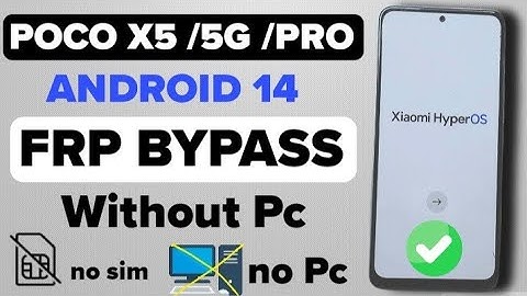 POCO X5 5G Hyperos FRP BYPASS Latest Security Without PC 2025 | No activity Launcher | 🔥WORK 100% 🔥