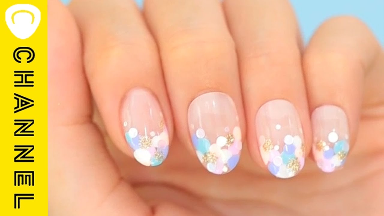 簡単 セルフでシャーベットネイル Easy Self And Sherbet Nail Youtube