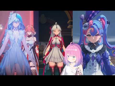 Luna Inspecting Shorekeeper, Carlotta, Roccia Closely