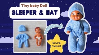 Tiny Baby Doll Sleeper Hat Sewing Tutorial