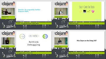 clojureD 2018: Lightning Talks by Robert Avram, Carolyn Stransky, Saskia Lindner and Juan Facorro