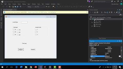 Form Perhitungan Gaji - Visual Studio 2017