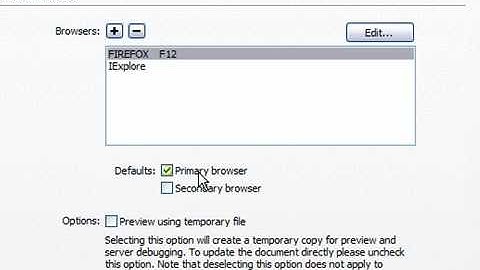 Add a Browser to the Preview in Browser List in Dreamweaver CS3
