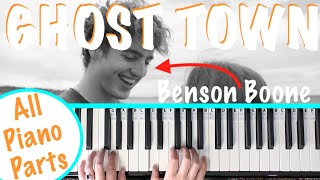 How to play GHOST TOWN - Benson Boone Piano Tutorial [chords accompaniment]