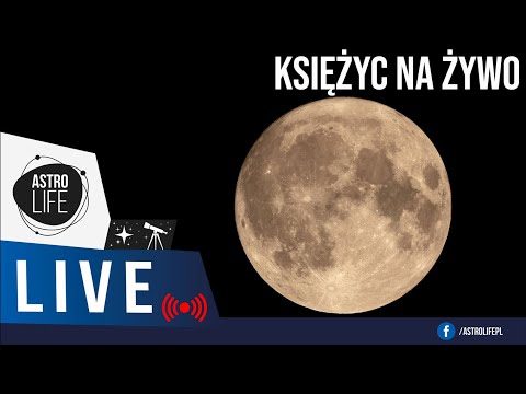 Księżyc NA ŻYWO przez teleskop :)