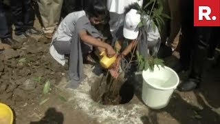 Andhra Pradesh Governor Bishwabhusan Harichandan Takes Part In Sapling Planting Drive In Vijayawada