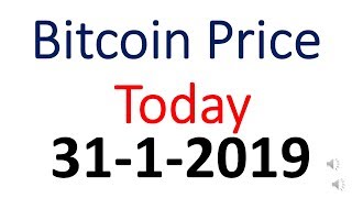 bitcoin price today 31 January 2019 | bitcoin price today in indian rupees