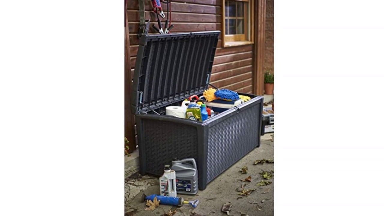 Keter Borneo Outdoor Plastic Storage Box Garden Furniture, 129.5 x 70 x
