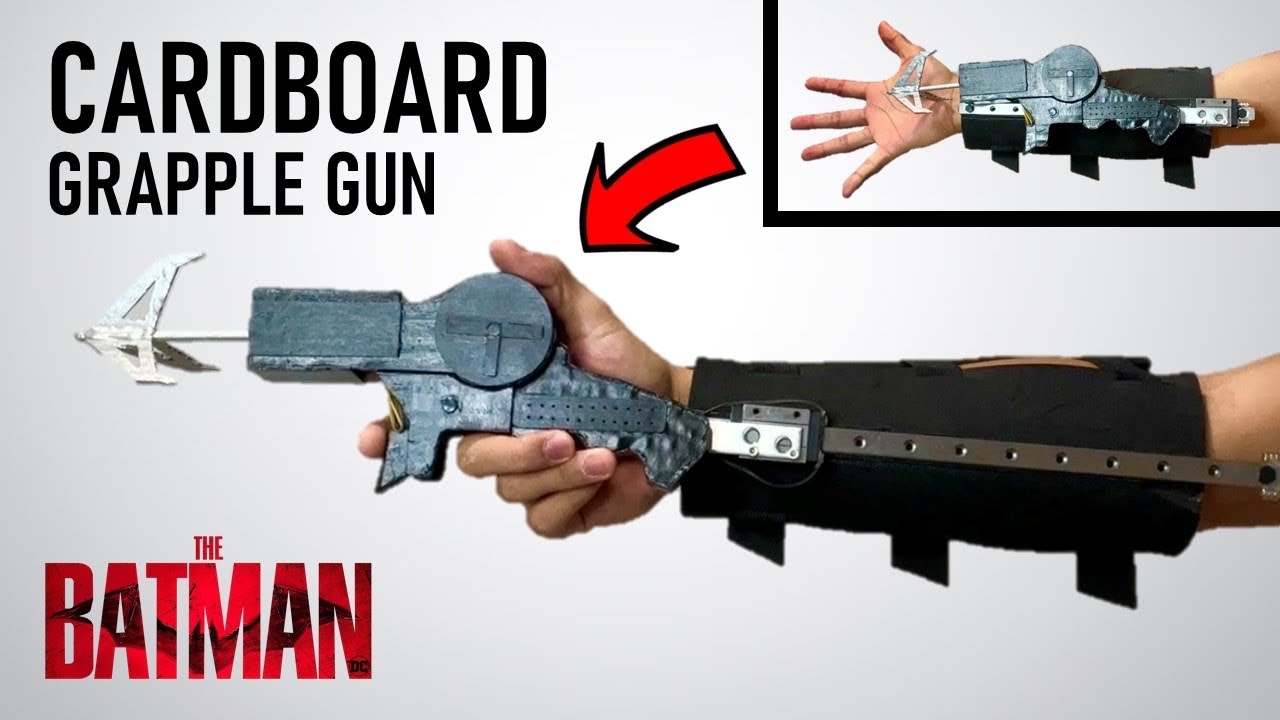 How to make THE BATMAN Grapple Gun! (Cardboard DIY) - YouTube